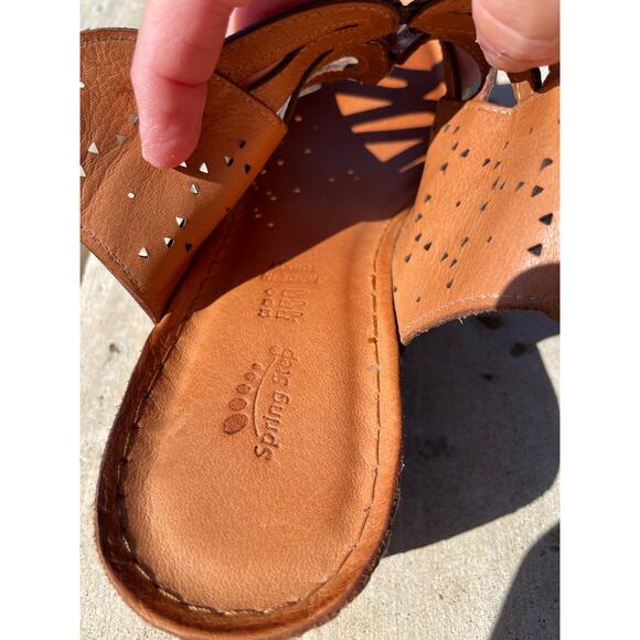 Spring Step Inocencia brown leather wedge sandal 41 / 9.5-10 - Picture 10 of 11